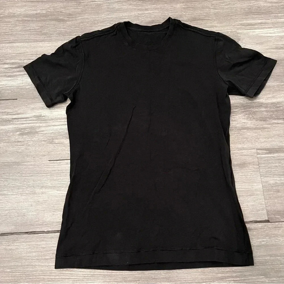Lululemon T-Shirt Mens Small Black Performance Wicking Tee Active Gym - Picture 1 of 8